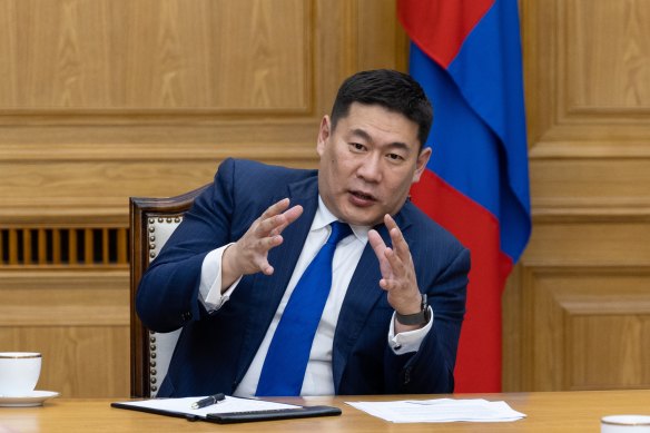 Diplomatic tightrope: Mongolian Prime Minister Oyun-Erdene Luvsannamsrai.