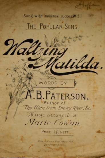   & # 39; n First Edition Waltzing Matilda Sheet Music. 