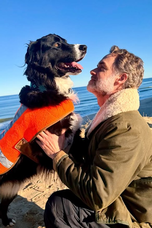 With his dog Bo: “The depth of love is real,” Bartlett says.