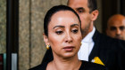 Antoinette Lattouf leaves the Federal Court earlier this month.