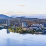 An aerial view of Canberra from Belconnen in the morning.