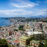 Panoramic view of the cityscape and Bay of Naples from Castle Sant'Elmo, Naples, Campania, Italy xxNaples - One &amp; Only : Naples Italy ; text by Steve McKenna
cr: iStock (reuse permitted, no syndication)