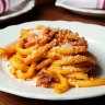 SYDNEY, AUSTRALIA, GOODFOOD,  JANUARY 17: Bucatini all'amatriciana at Alberto's Lounge on JANUARY 17, 2019 in Sydney, Australia.  (Photo by Christopher Pearce/SMH)