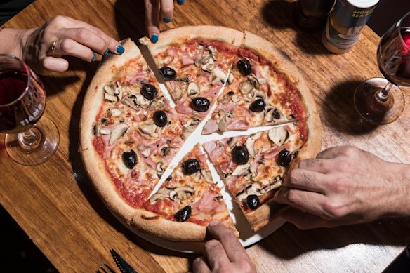 Capricciosa pizza at Tiamo.