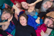 Rawcus Theatre founder Kate Sulan, in the centre in black, is leaving after 22 years at the helm.