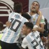 Argentina strike late to advance to last 16