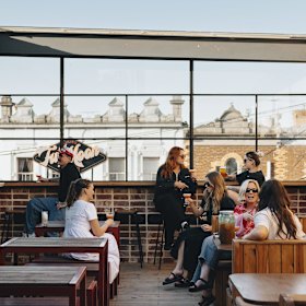 Full Moon Fever rooftop bar on top of Lulie Tavern in Abbotsford.