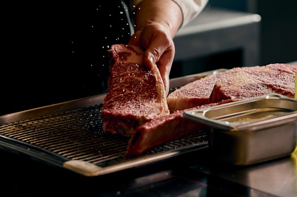 Marbled wagyu beef from Westholme.