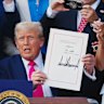 US President Donald Trump during a ceremony for the signing of the One Big Beautiful Bill Act on July 4.