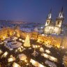 The Old Town Square, lit up for its annual Christmas market.