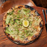 Broccoli pizza at Harley & Rose.