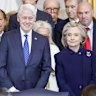 Former US President Bill Clinton, left, and Hillary Clinton, former US secretary of state, right, in Washington in January.
