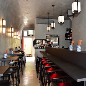 Inside the Little Mallop Street restaurant.