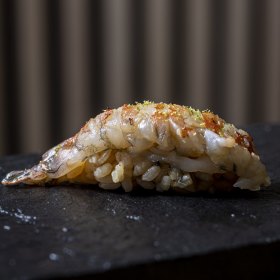 Paradise prawn nigiri.