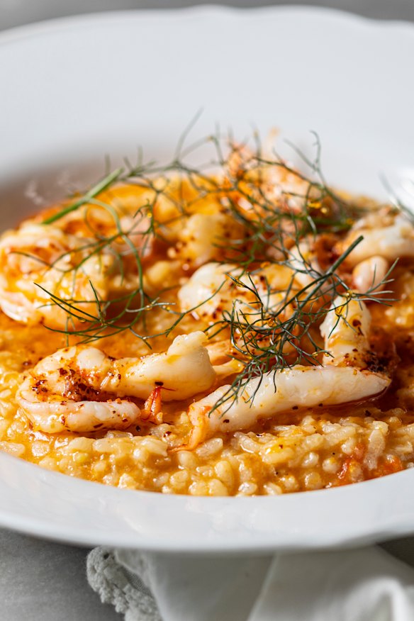 Portuguese prawn rice.