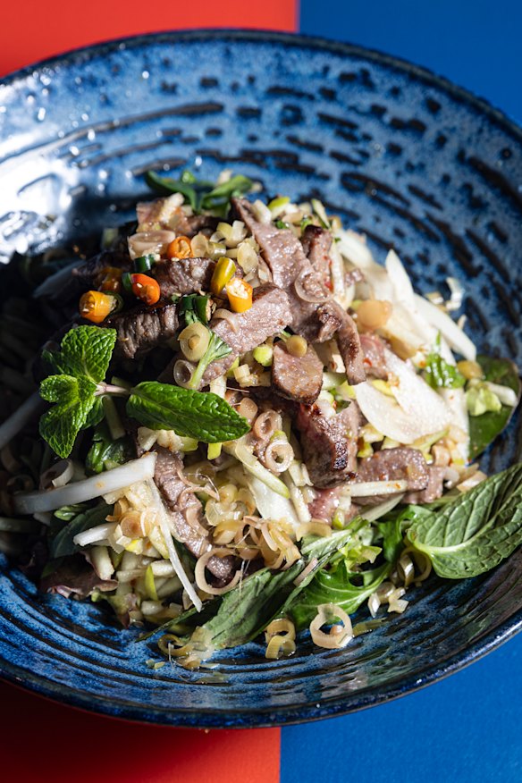 Bo bop thau beef salad.
