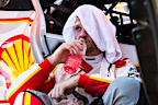 Brodie Kostecki receiving medical assistance after Saturday's race.