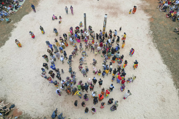 A frenzy of colour and movement … Garma Festival.