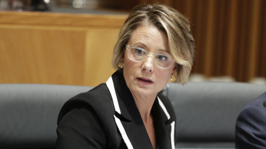 Labor's Deputy Senate Leader Senator Kristina Keneally during a Senate estimates hearing at Parliament House in Canberra.