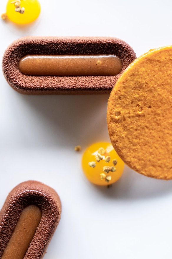 Salted caramel mousse.