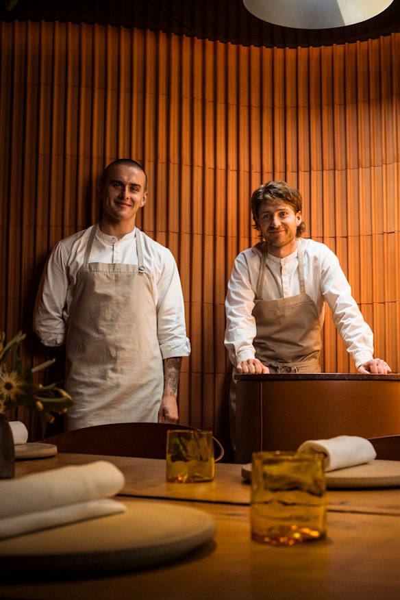 Hugh Allen (right) with head chef Michael McAulay.