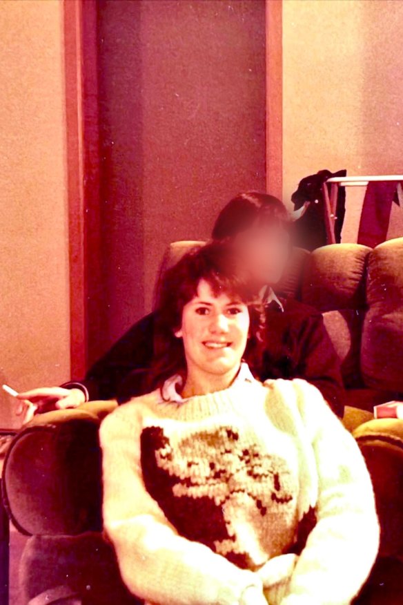 The author as a teenager, with her mother, whose face has been blurred for privacy reasons.
