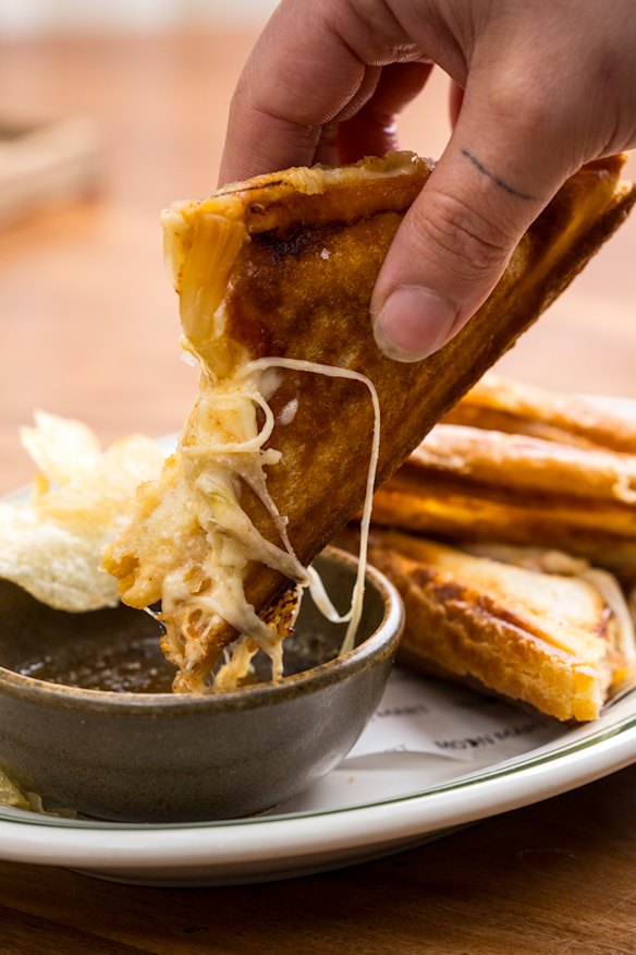 Moon Mart’s famous kimchi jaffle.