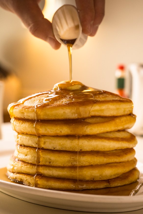 Fluffy pancake stacks.