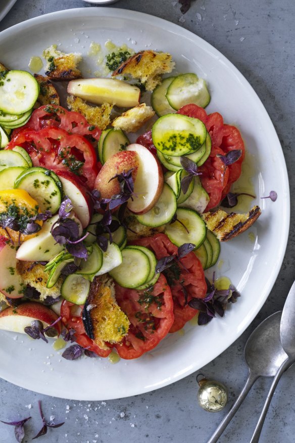 Transform your stale bread into something tasty with Danielle Alvarez’s panzanella-ish salad.