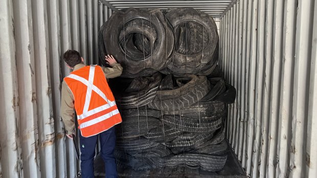 ‘A lucrative business’: Why 730 tonnes of tyres have been seized in Australia in the past year