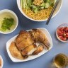 Crispy chicken with dry egg noodles.