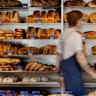 Breads and pastries on display at the new Cremorne location.