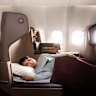 Qantas business class. 