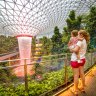 Changi’s rainforested Jewel terminal in Singapore.