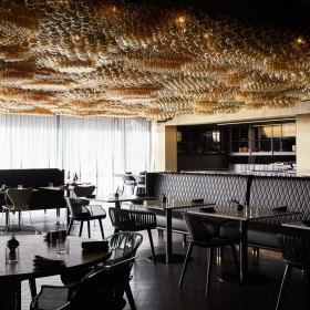 The striking ceiling art installation, Fermentation.