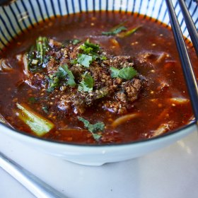 Dan dan noodle soup. 