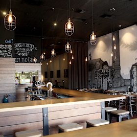 Dentro do restaurante Thornbury.