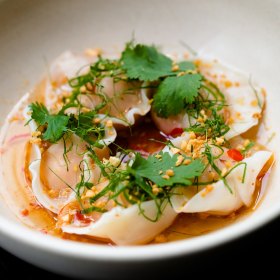 Tom yum prawn dumplings. 