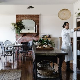 Inside the intimate dining room.