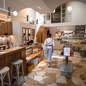Inside the Mont Albert cafe.