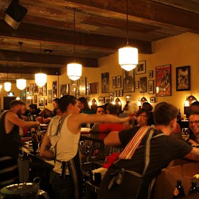 Inside the King Street bar.
