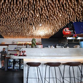 Inside the Balaclava restaurant.