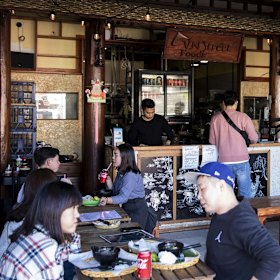 Inside the Marrickville eatery.