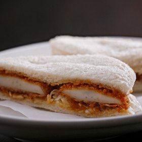 Abalone tonkatsu sandwich.