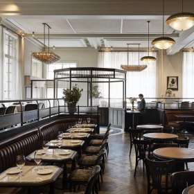 A venue for late-night martinis and steak.