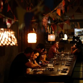 The dining room. 