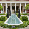 Admire the symmetry of the Getty Villa.