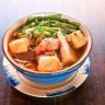Canh bun (water spinach noodle soup).