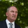 Barnaby Joyce says Nationals must shift to the right to counter Shooters threat