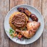 Jollof rice with chicken at Vola Foods.